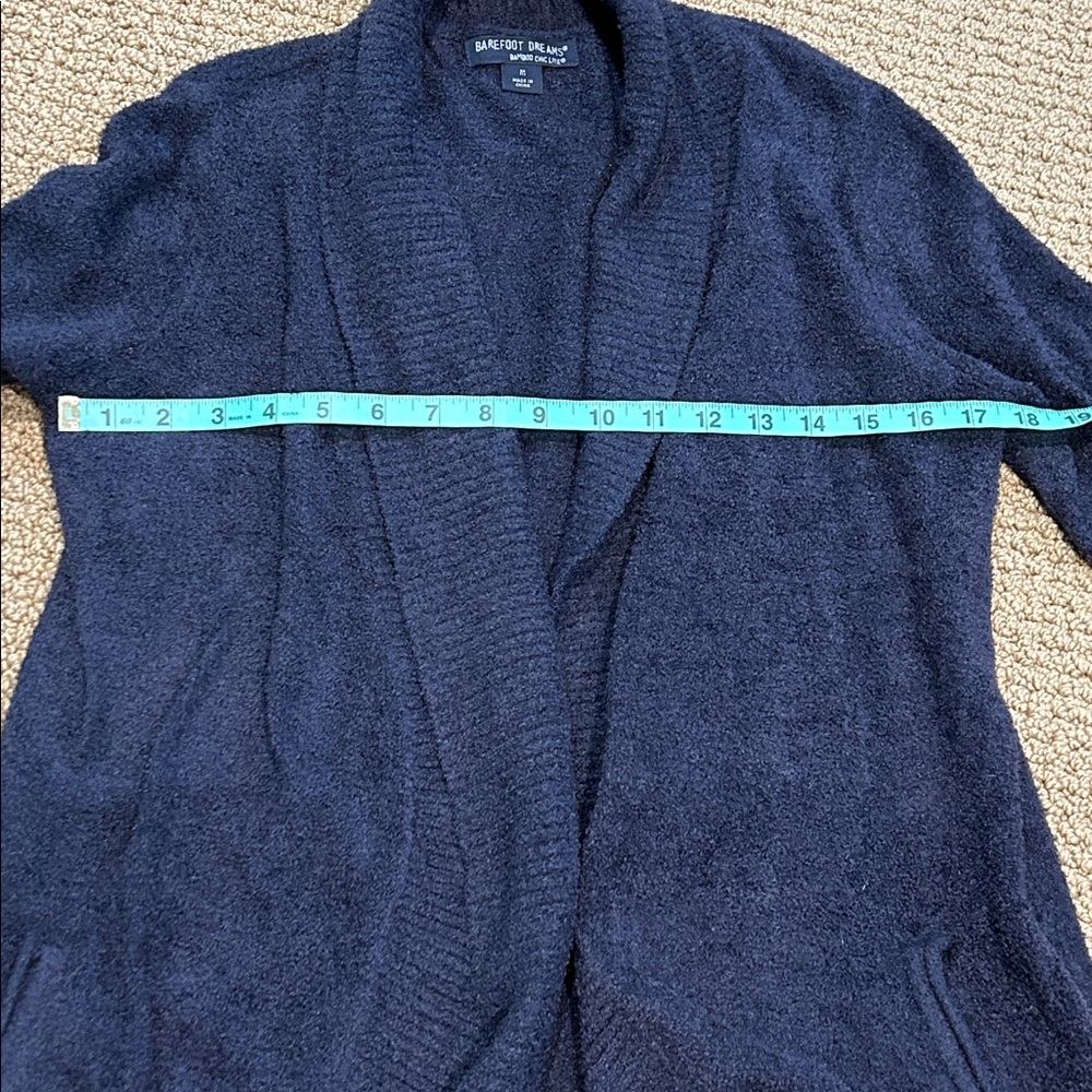 Barefoot Dreams CozyChic Lite Circle Cardi Open Front Cardigan Medium Black - Picture 15 of 17